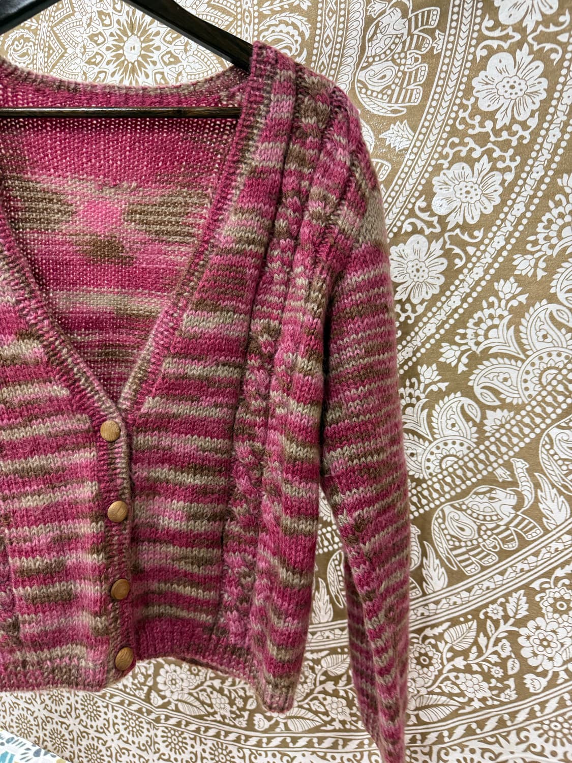 빈티지 여성 케이블 니트 가디건  상품이미지3