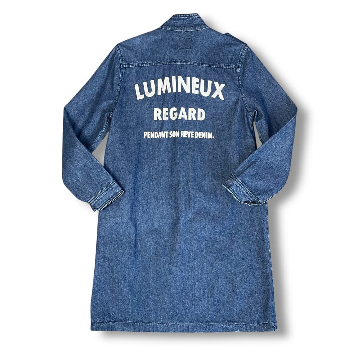 플라스틱 아일랜드 견장 스터드 데님 미디 원피스 S 상품이미지2