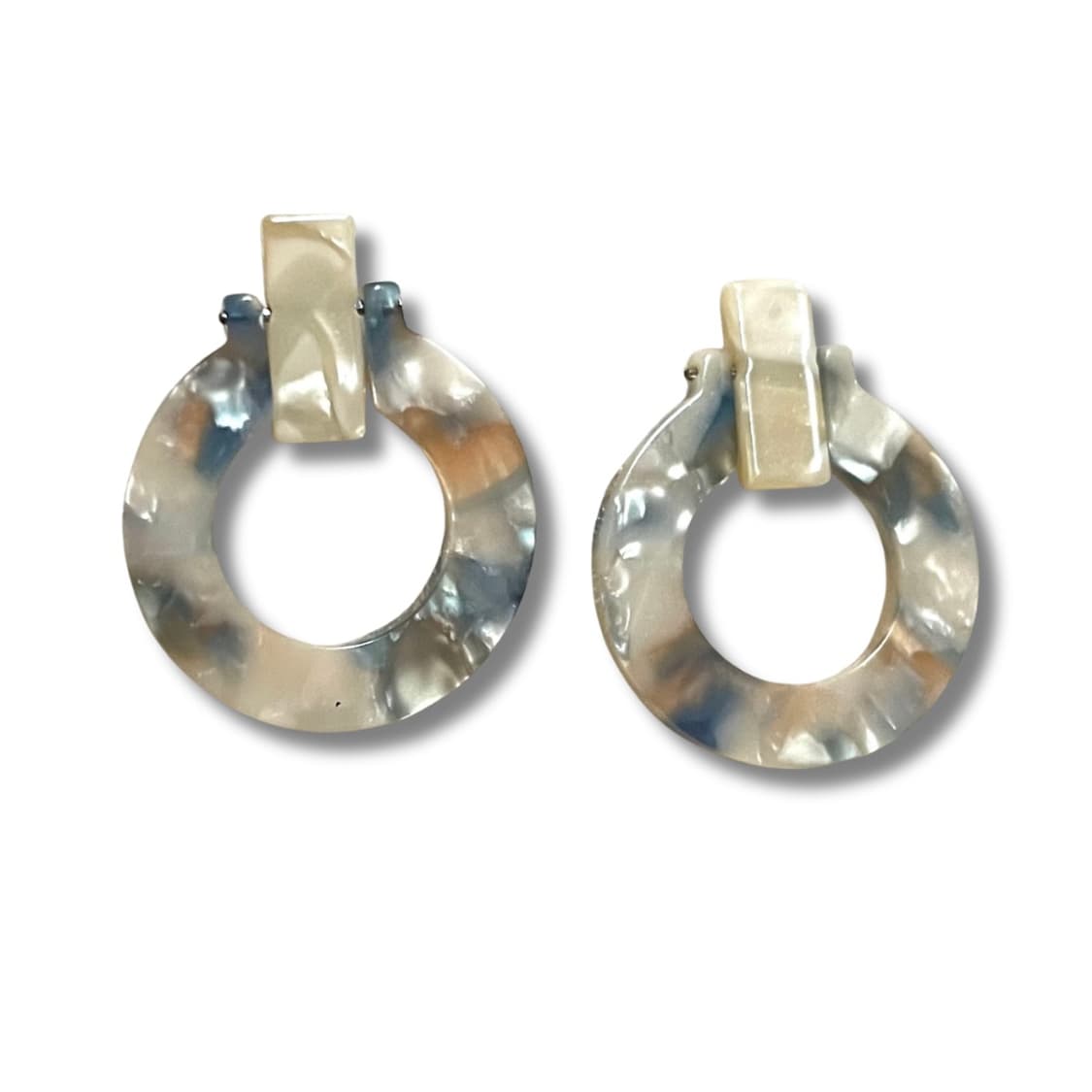 Ivory Marble Statement Earrings 상품이미지2