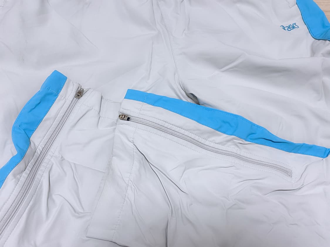 아식스 회색&하늘 츄리닝 바지 츄바 상품이미지6