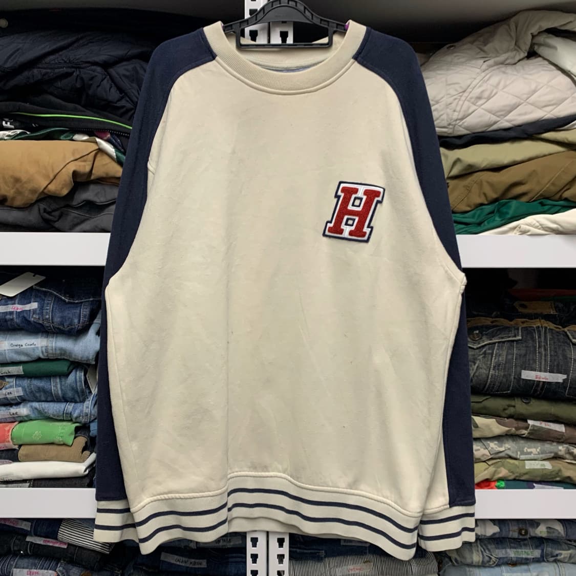 [L] 90's 타미힐피거 스펠아웃 맨투맨 스웻셔츠 상품이미지2