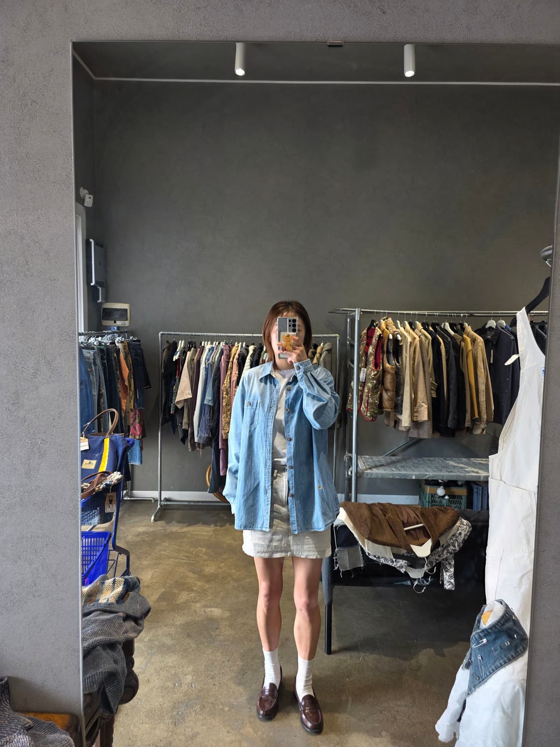 데님 자수 셔츠 상품이미지3