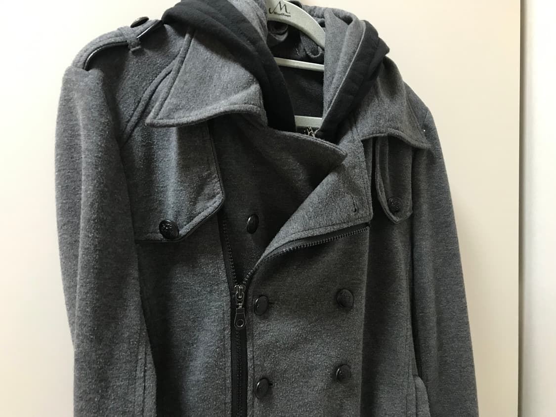 사선지퍼 나폴레옹 후드 코트 자켓 상품이미지4