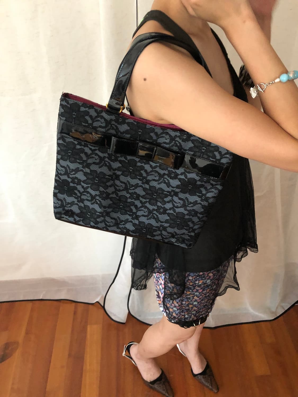 lace ribbon tote bag  상품이미지2