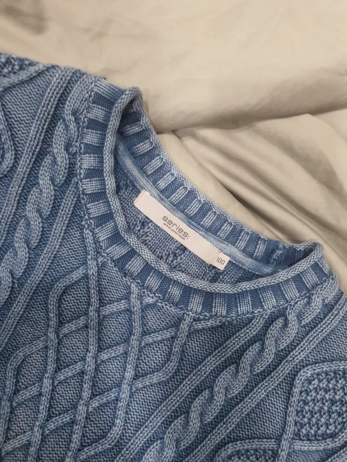 시리즈 가먼트다잉 케이블니트  상품이미지2