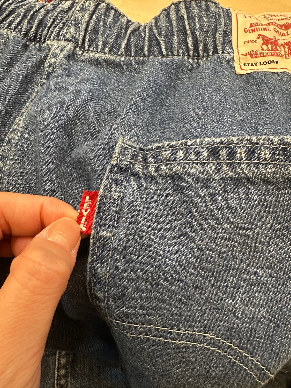 L) 리바이스 스테이 루즈 중청 밴딩 데님 청바지 상품이미지4