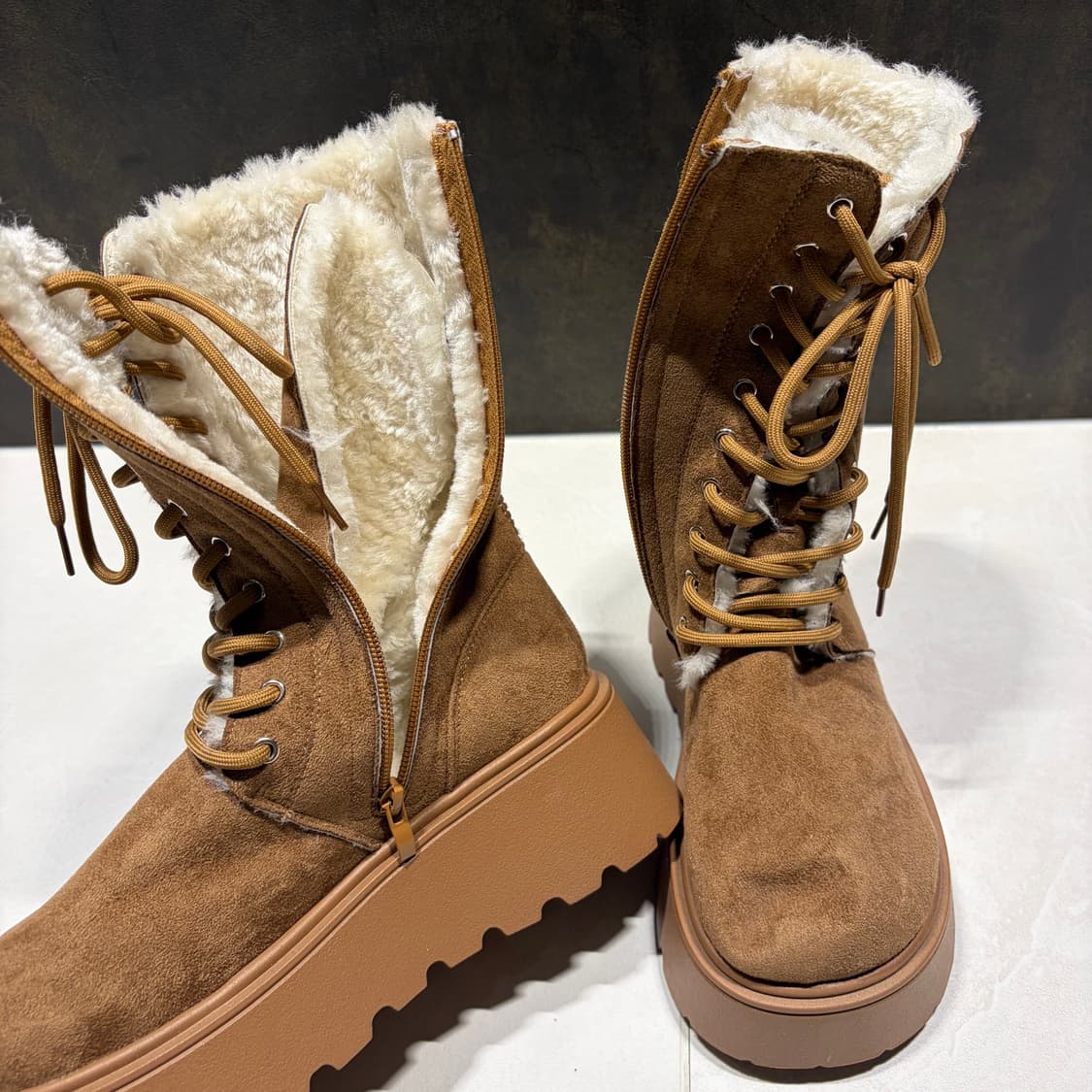 브라운 퍼 부츠  상품이미지4