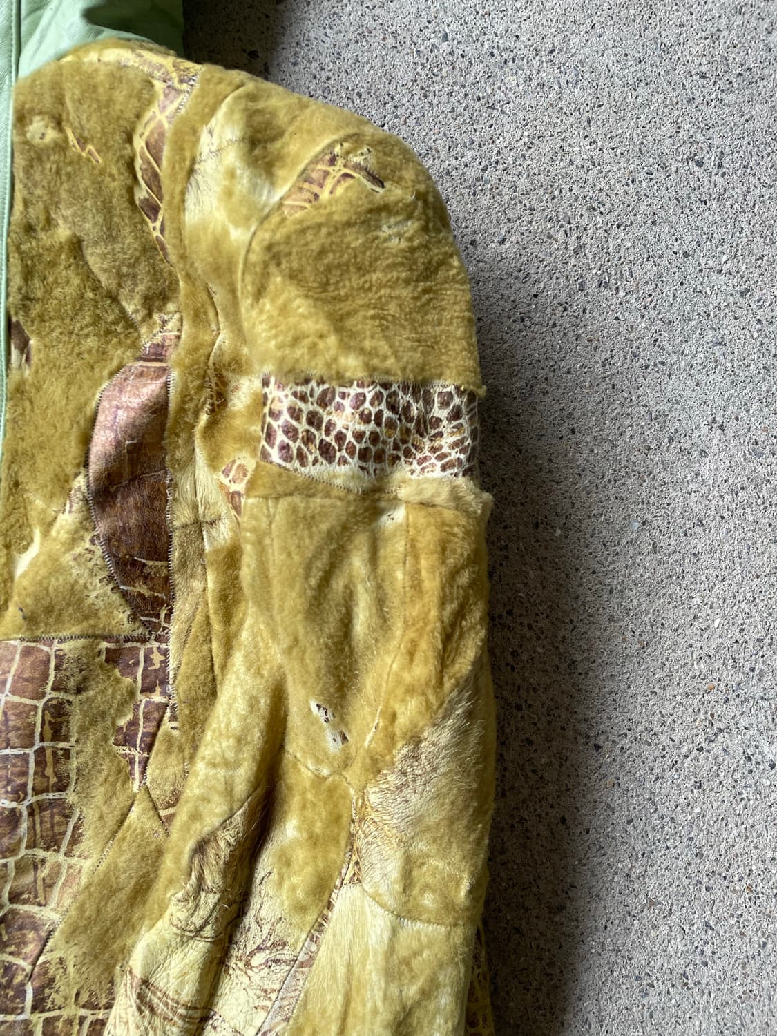 Fox patchwork shearling jacket 상품이미지4