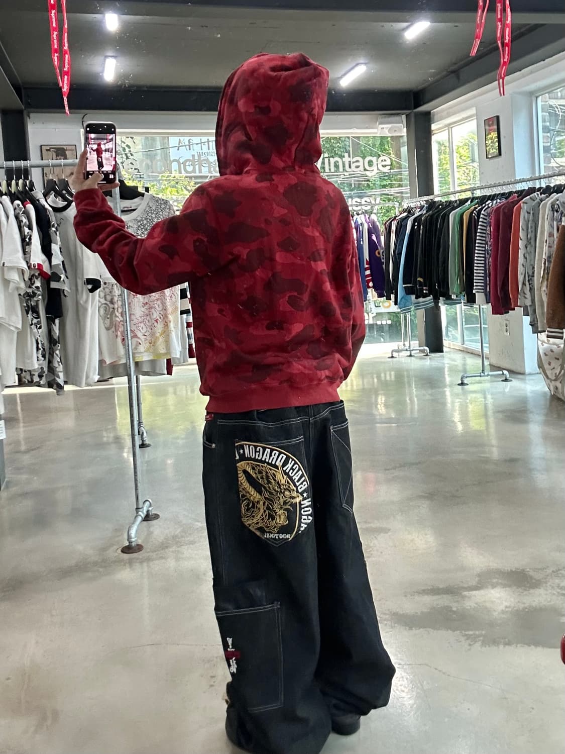 베이프 x Nigo x Rakuten Eagles 적계 투웨이풀집업후드 상품이미지3
