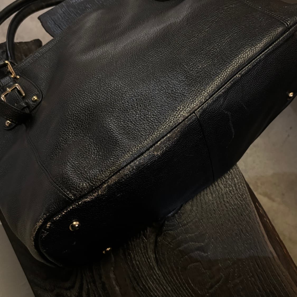 vtg cowhide buckle bag 상품이미지4