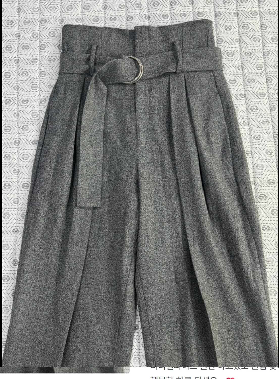 한섬 이로 IRO 회색 와이드 팬츠 벨트 24.4 상품이미지2