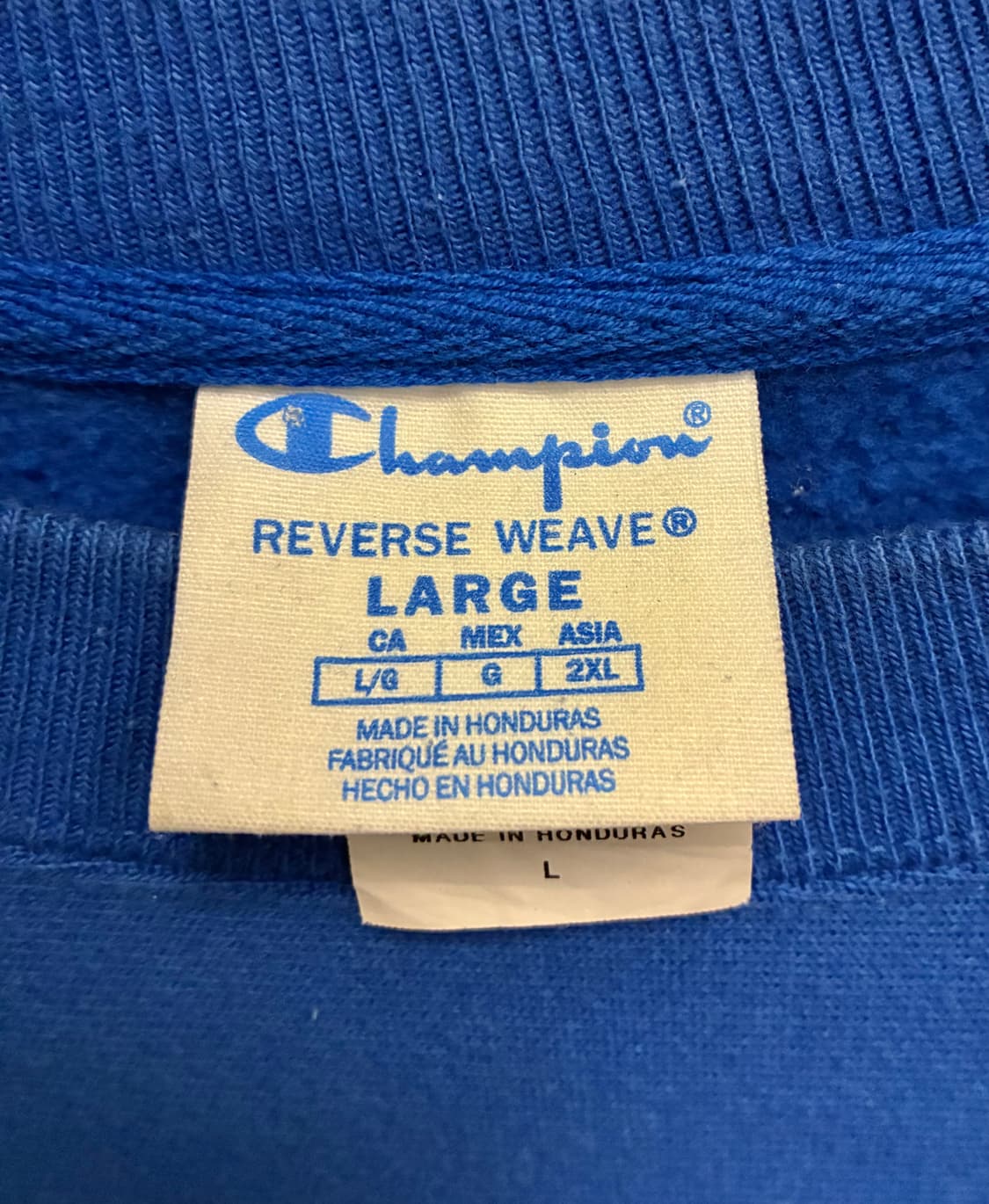 (XL)챔피온 12온즈 블루택 리버스위브 스웻셔츠 맨투맨 블루 상품이미지7