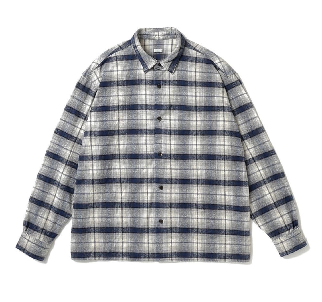 [3] 아프레쎄 빈티지 코튼 실크넵 셔츠 블루 상품이미지1