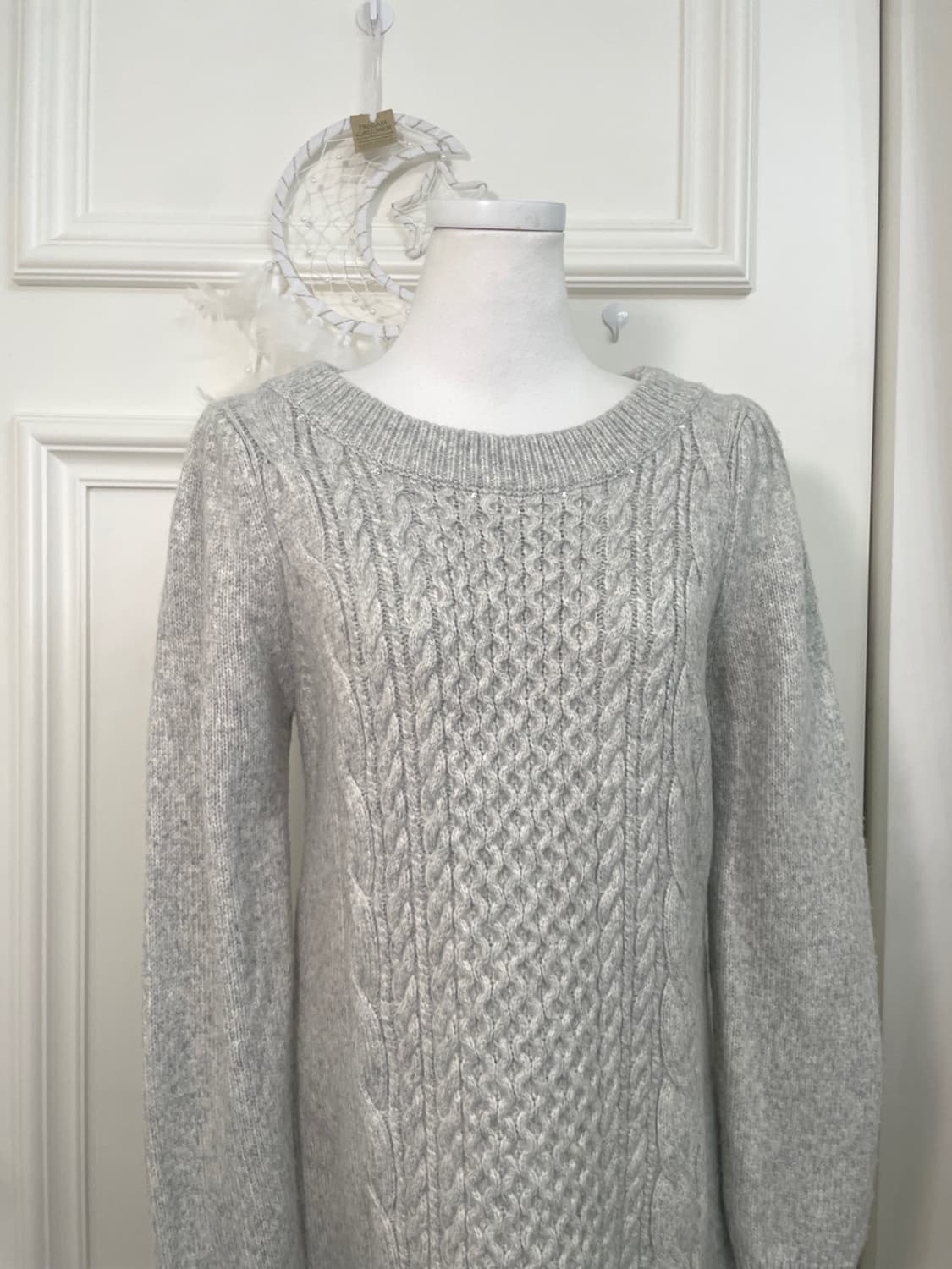 FEROUX beads point puff soft midi sweate 상품이미지5