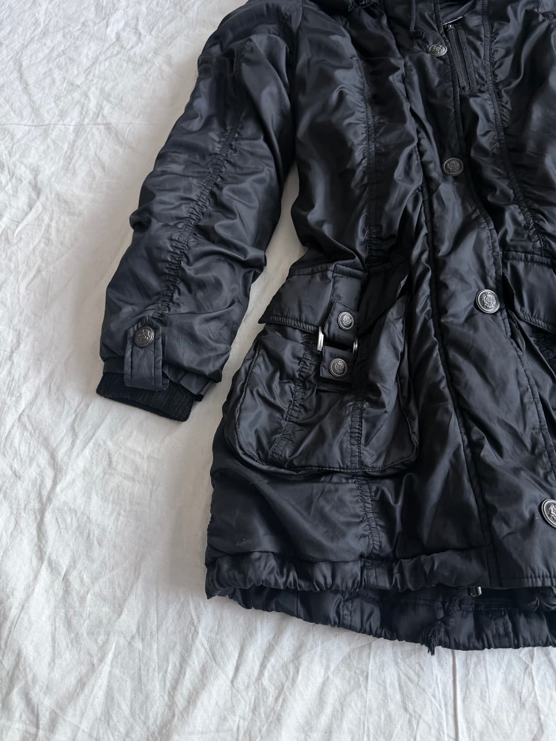 블랙 펑크 펑투케 고딕 갸루 락시크 패딩 자켓  상품이미지2