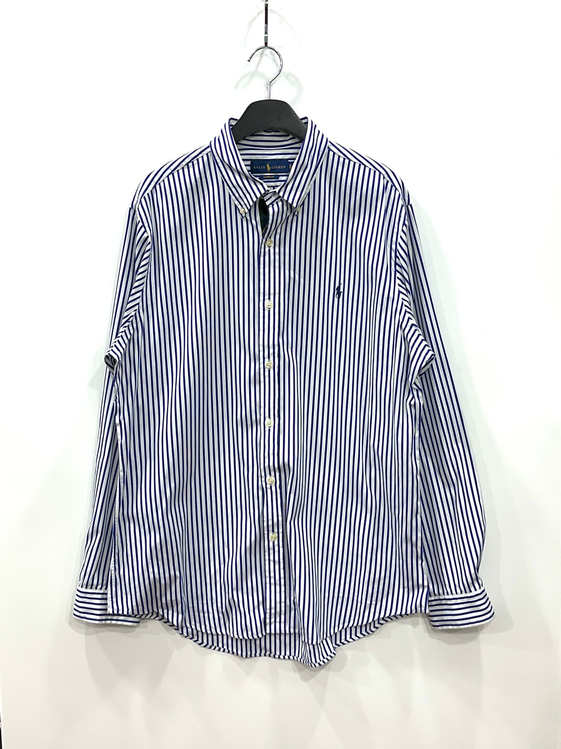 폴로 랄프로렌 커스텀핏 스트라이프 브러시드 포플린 셔츠 XL 상품이미지1