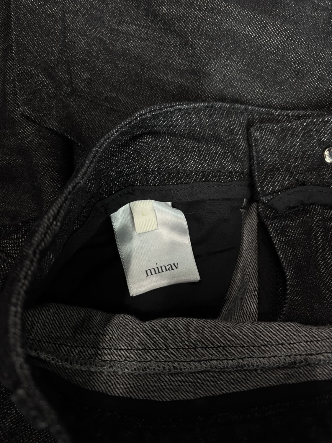 미나브 와이드핏 멀티포켓 퍼티그 흑청 카고 팬츠 1737 상품이미지3