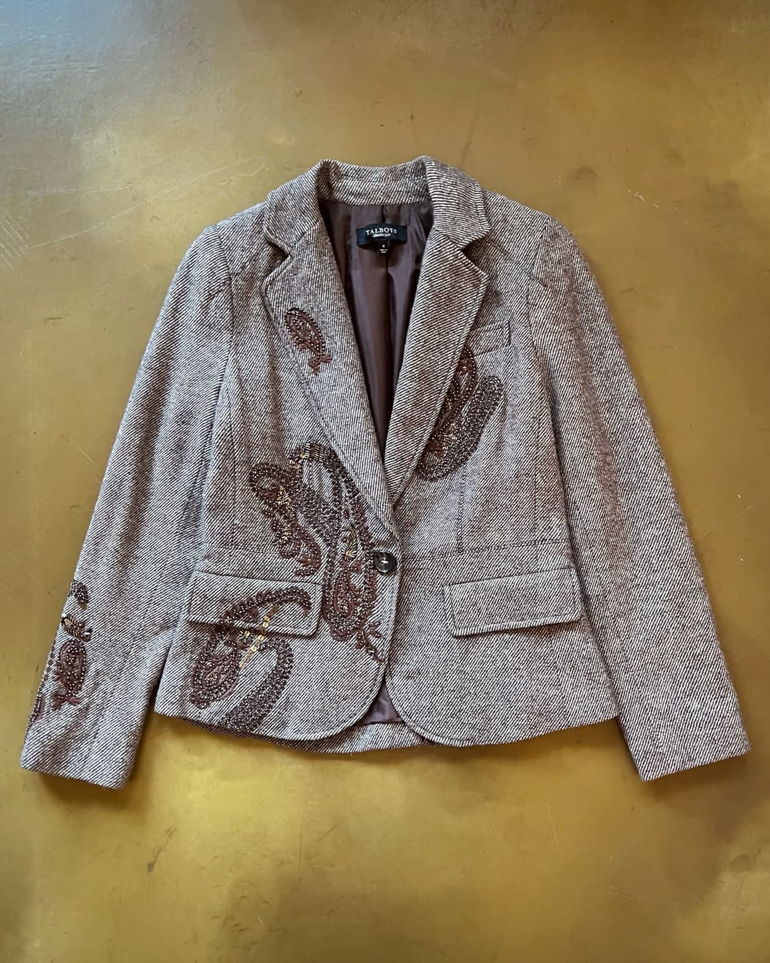 TALBOTS Jewelry & Embroidery Trim Jacket 상품이미지3