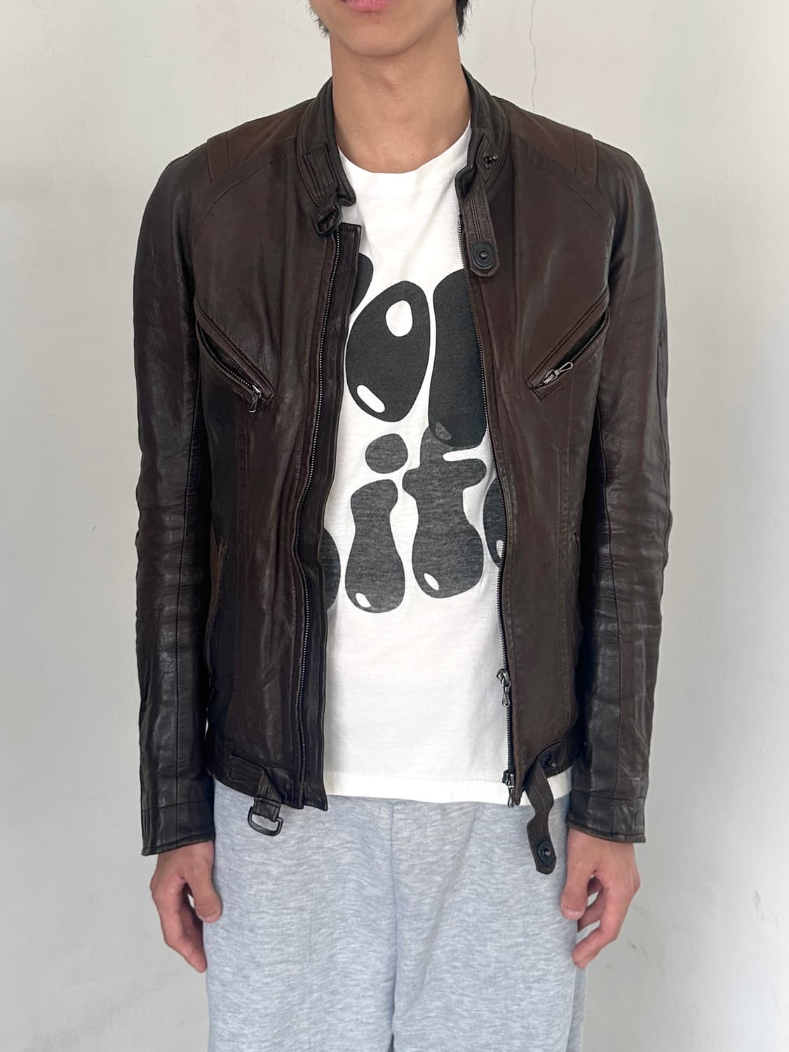 09ss 율리우스 바이커 레더 자켓 상품이미지3