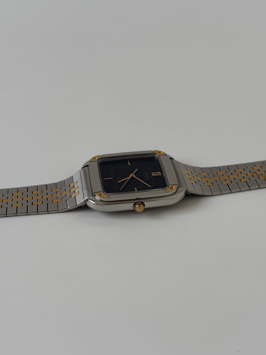 1980s Black Dial Combi Square Quartz 상품이미지6