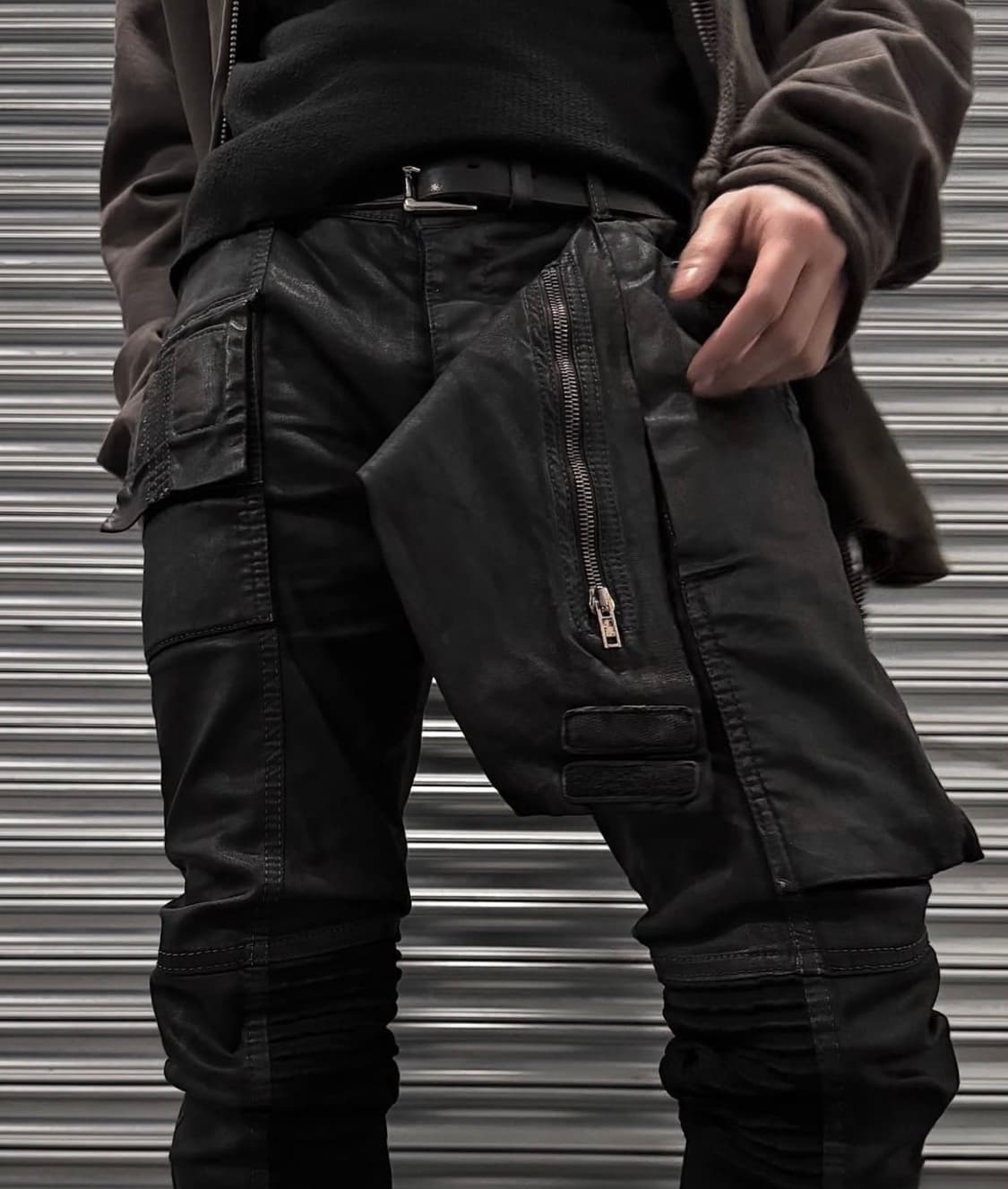 [32] 릭오웬스 멤피스진 왁스코팅 가리개O 상품이미지2