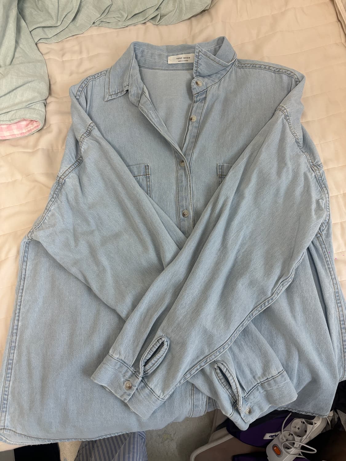 모래하우스 light denim shirts 데님셔츠 상품이미지2