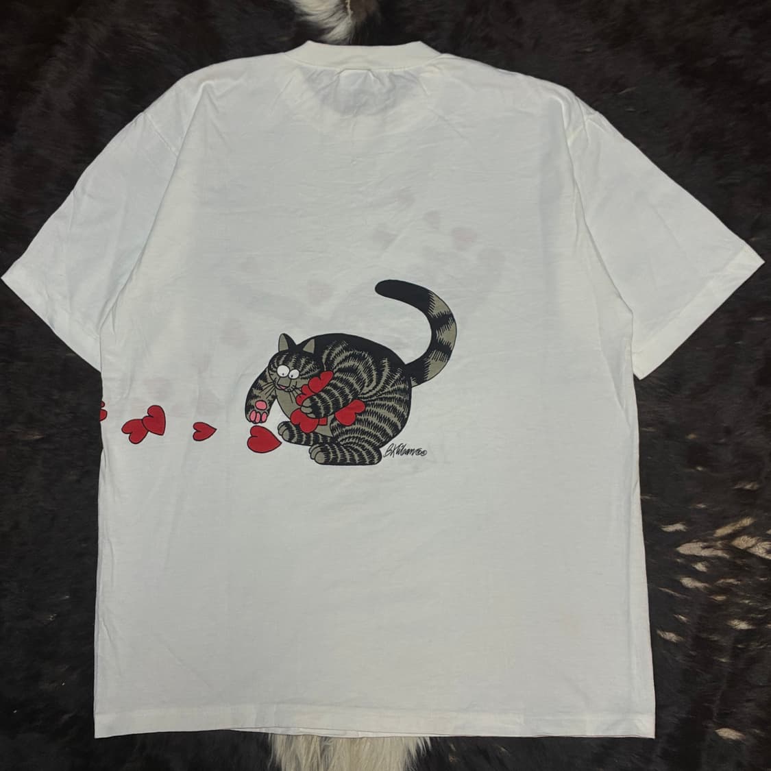 90‘s Crazy Shirts 양면 고양이 반팔티 상품이미지4