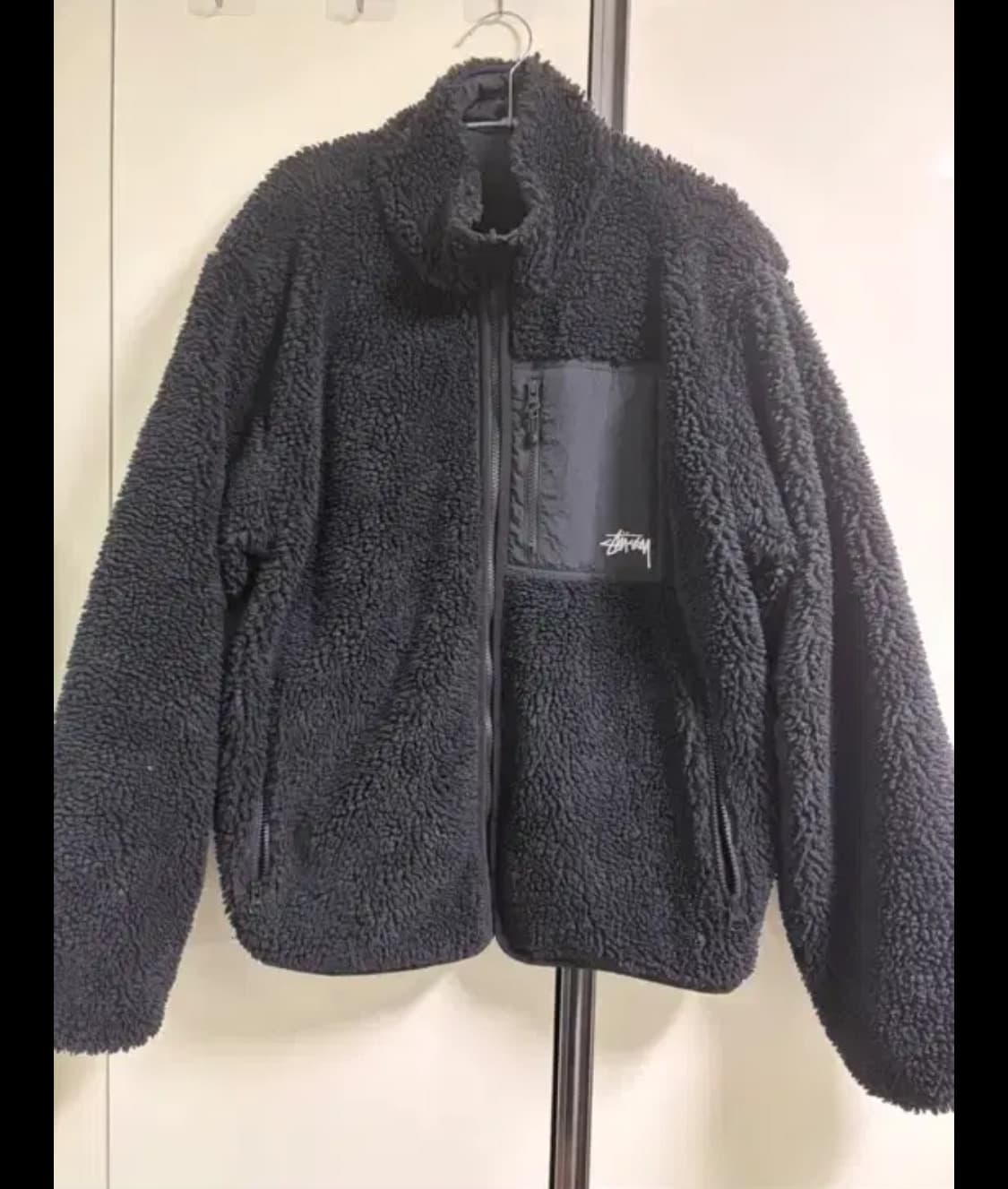 스투시 쉐르파 리버시블 자켓 블랙 L 상품이미지3