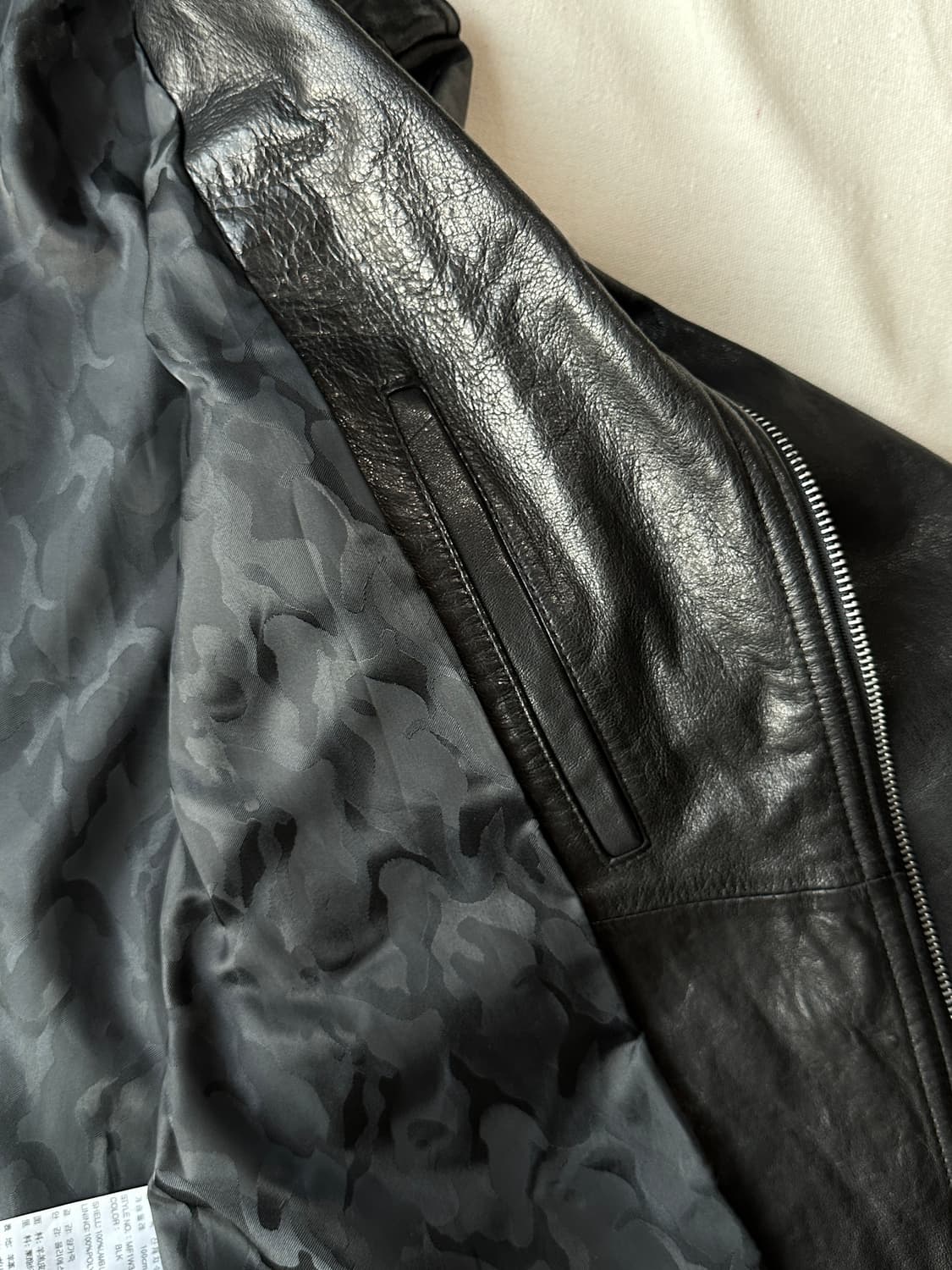 게스 양가죽 라이더 자켓 100 상품이미지9