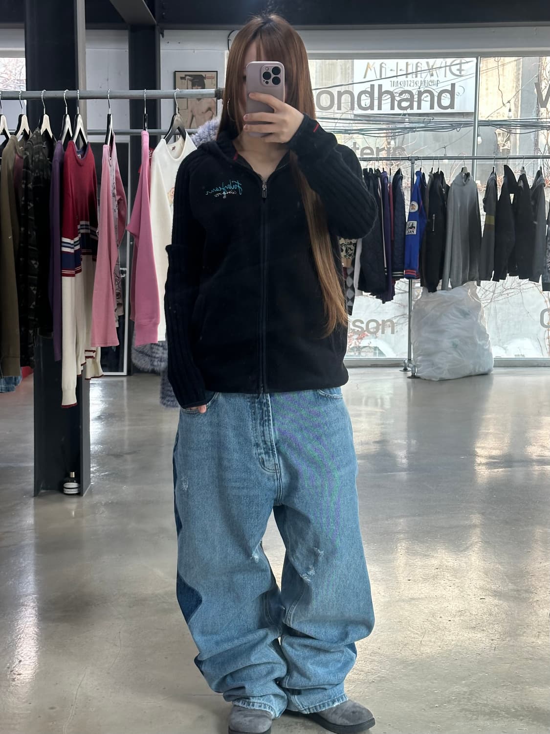 예스아이씨 롬버스 워시드 데님팬츠 상품이미지4