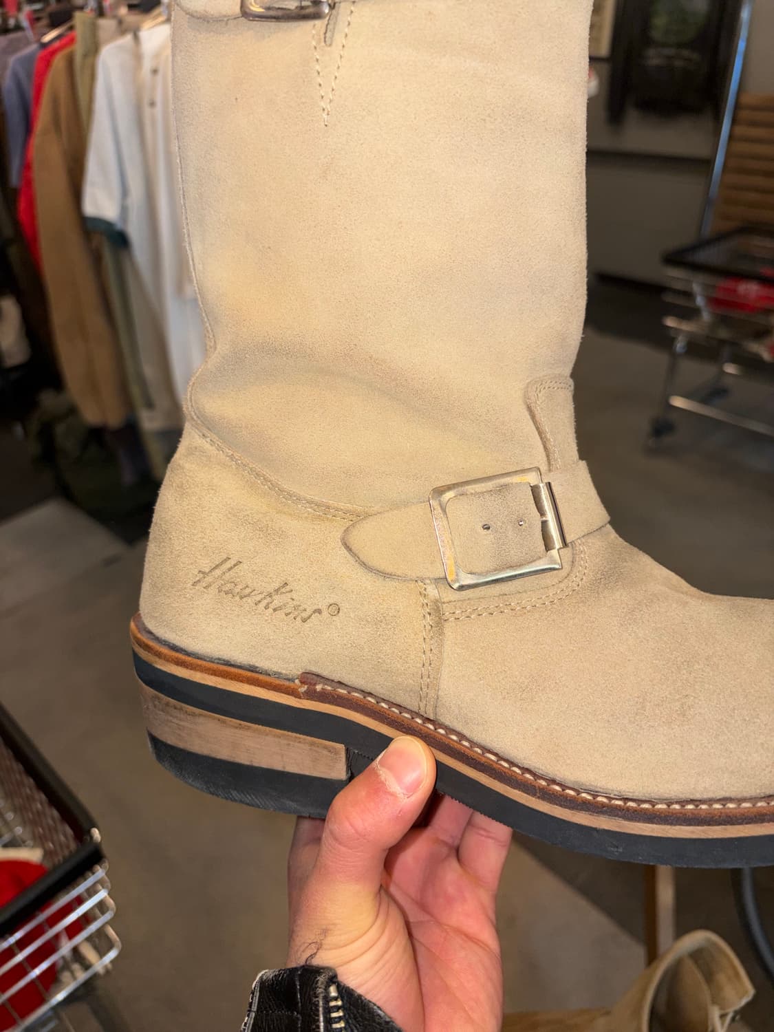 Hawkins suede beige engineered boots (8) 상품이미지8