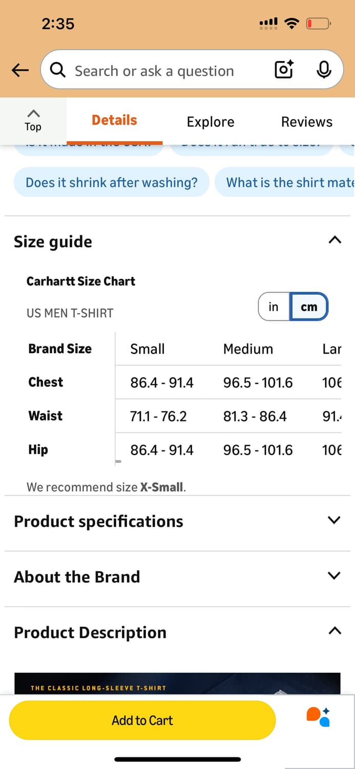 칼하트 루즈핏 헤비웨이트 레귤러 롱슬리브 포켓 티셔츠 더스티 올리브 xs 상품이미지3