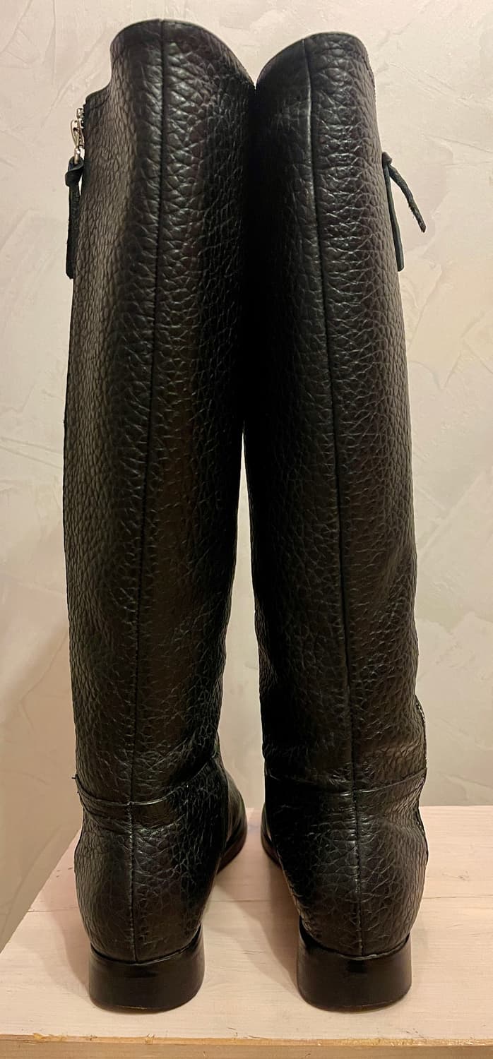 리얼 카우레더 지퍼 롱부츠 블랙 37사이즈(240) 상품이미지3