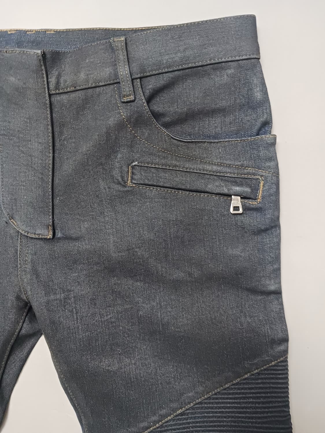 새상품 [36] 발망 블랙 슬림 바이커진 청바지 상품이미지4