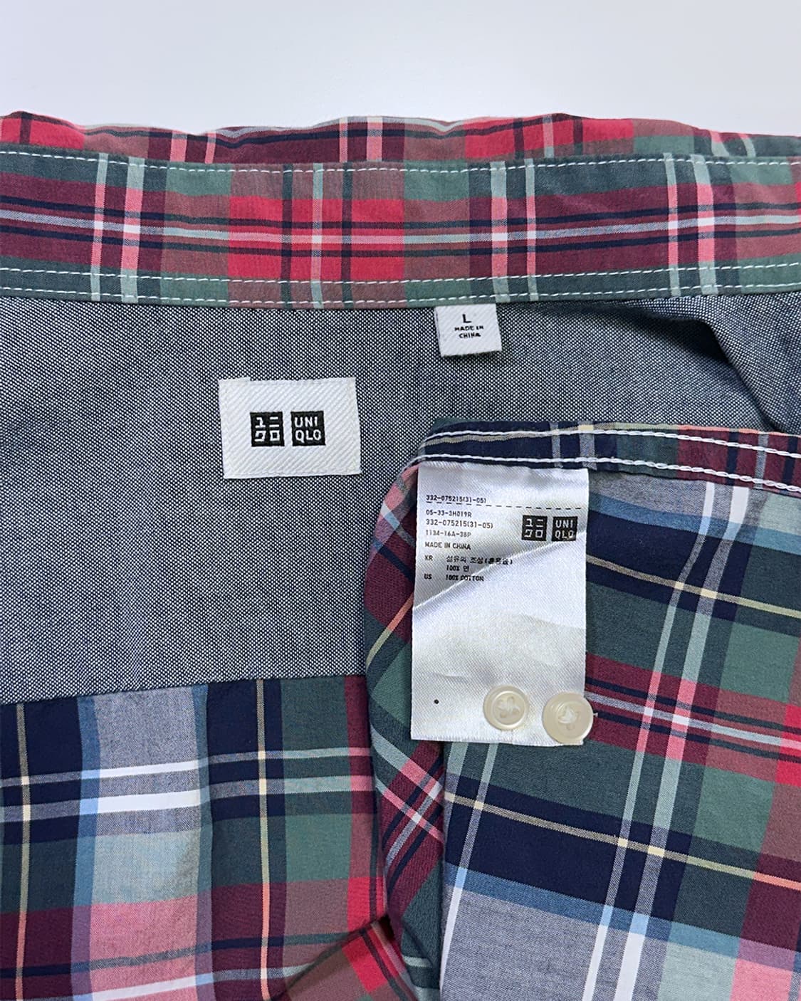 유니클로 체크 셔츠 상품이미지3