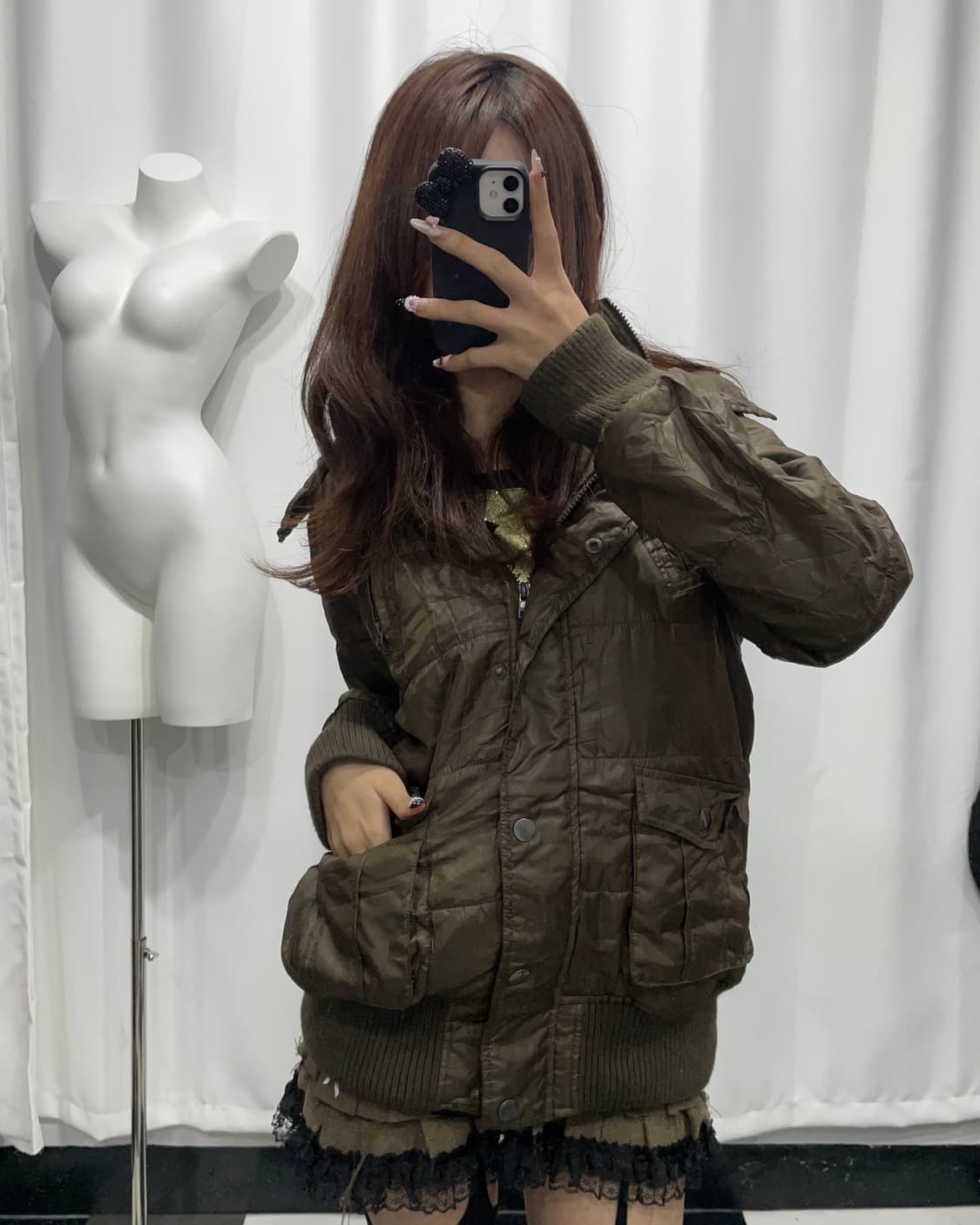 🎸카키 패딩 자켓🎸 상품이미지3