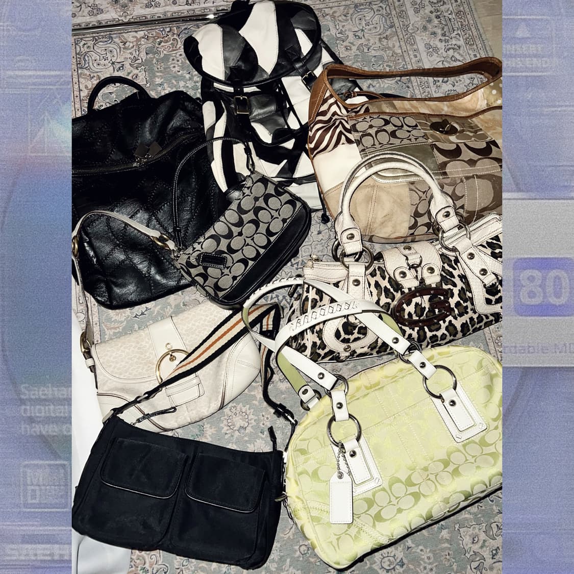 코치 연두 볼링백 상품이미지8