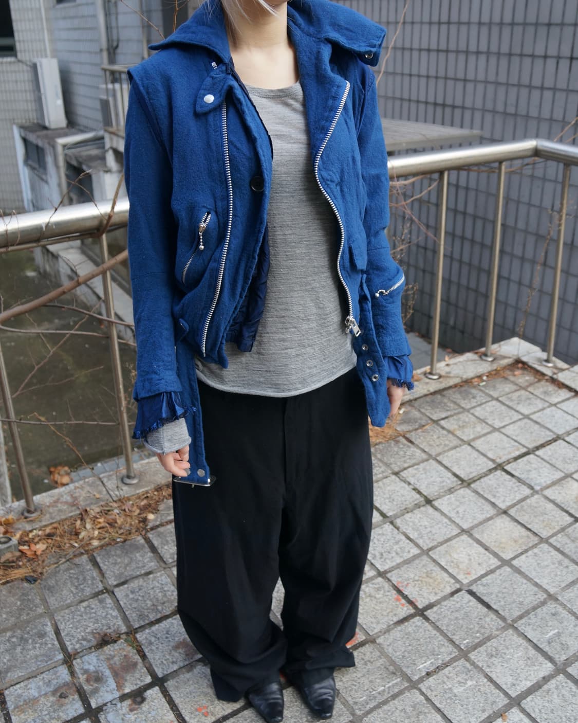 준야 와타나베 꼼데가르송 07aw 축융 라이더 자켓 상품이미지3