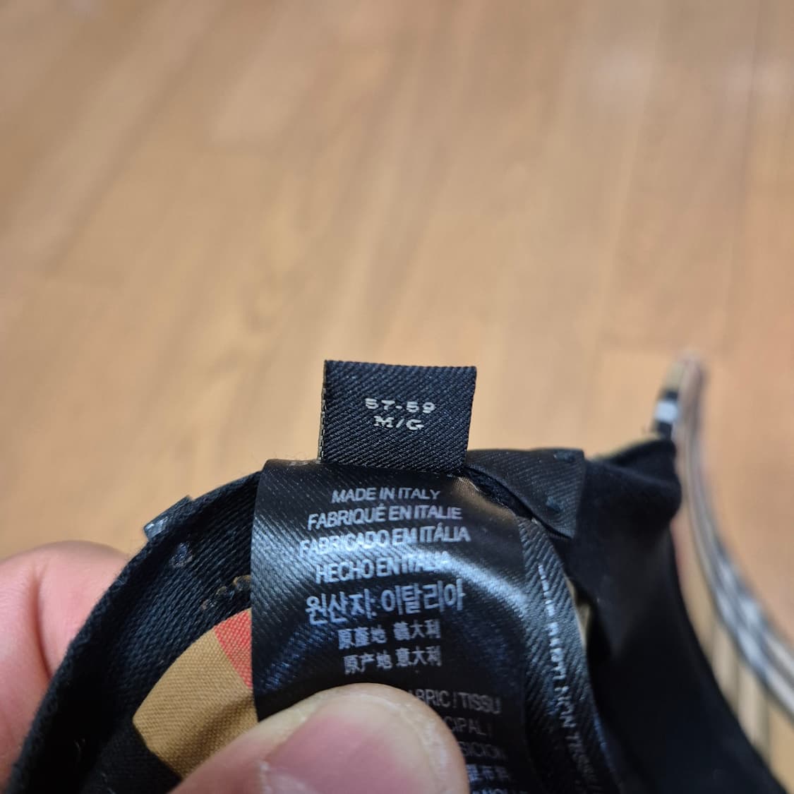 (정품) 버버리 체크 코튼 볼캡 L사이즈 (명품 남자 여자 모자) 상품이미지3