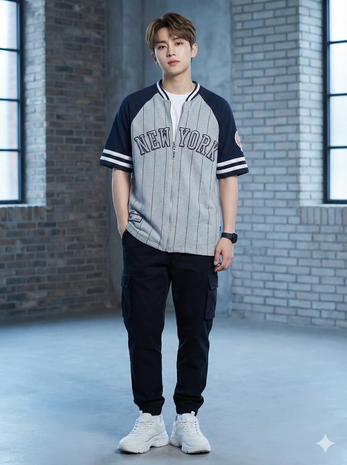 MLB 뉴욕 양키스 코튼 집업 베이스볼 져지_95 상품이미지1