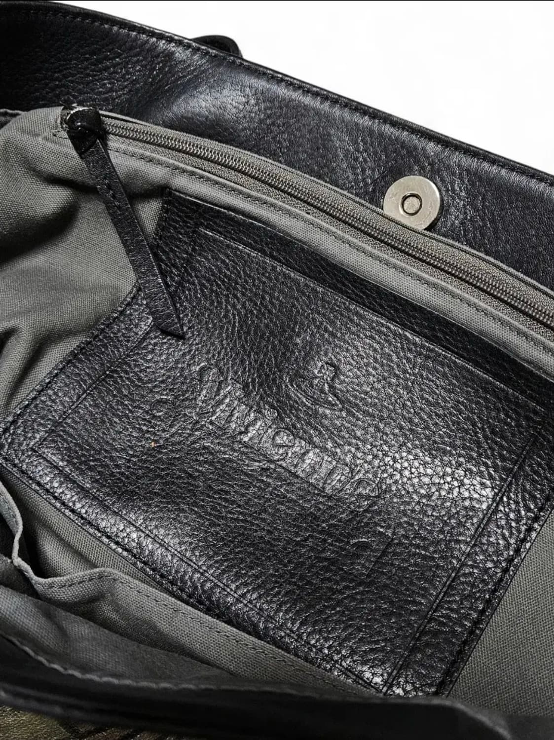 비비안 웨스트우드 로고 패턴 가죽 토트백 상품이미지6