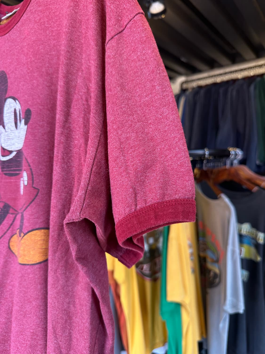 디즈니 미키마우스 프린팅 링거 티셔츠 상품이미지4