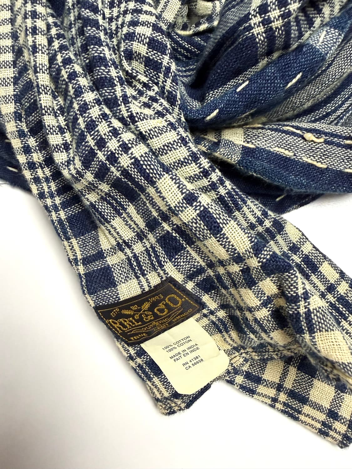 더블알엘 (RRL) 인디고 빈티지 코튼 머플러 상품이미지6