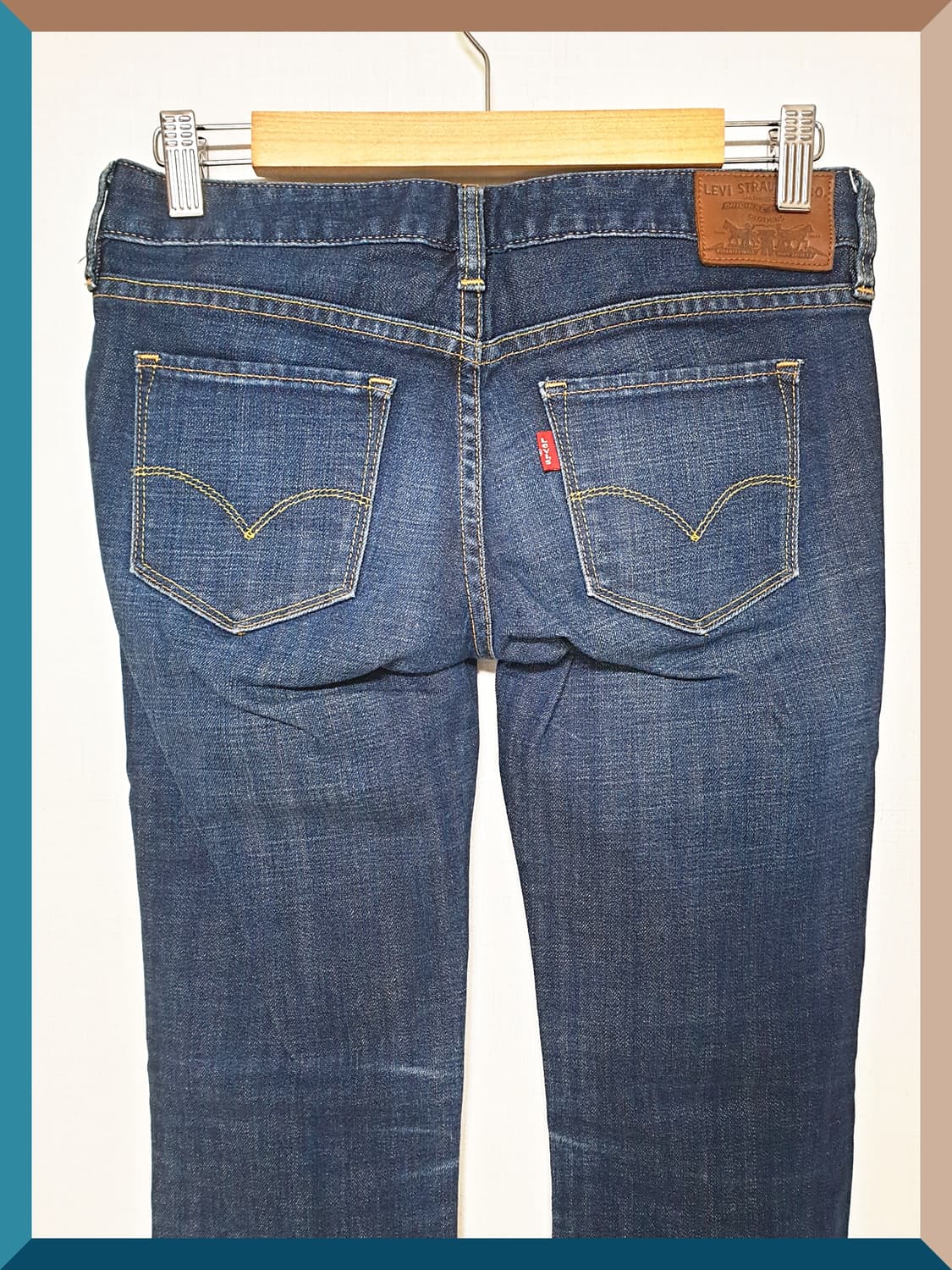 리바이스 타이트스트라이트 데0님팬츠 25인치 55 진청  상품이미지5
