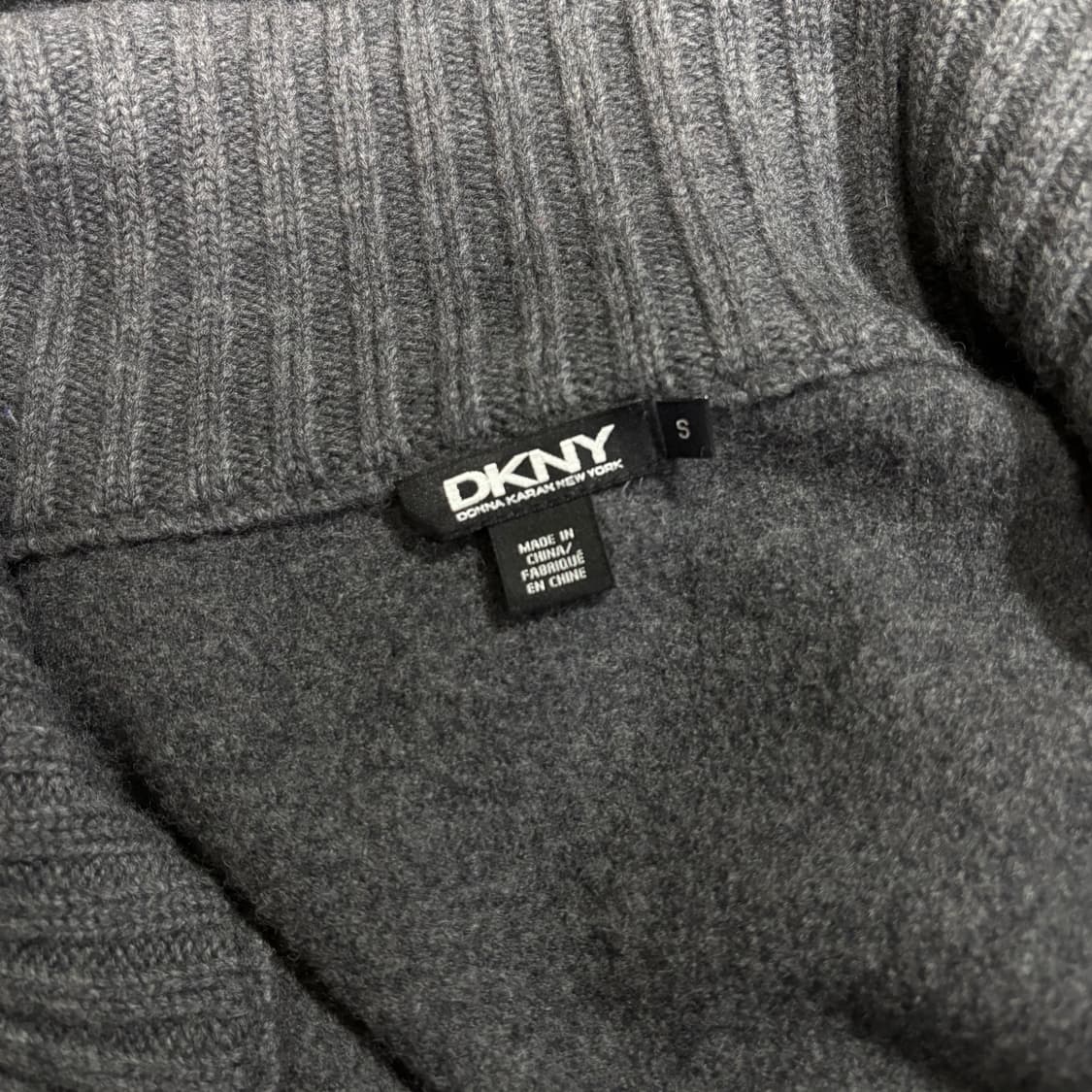 66 DKNY 그레이 울 롱 가디건 니트집업 상품이미지4