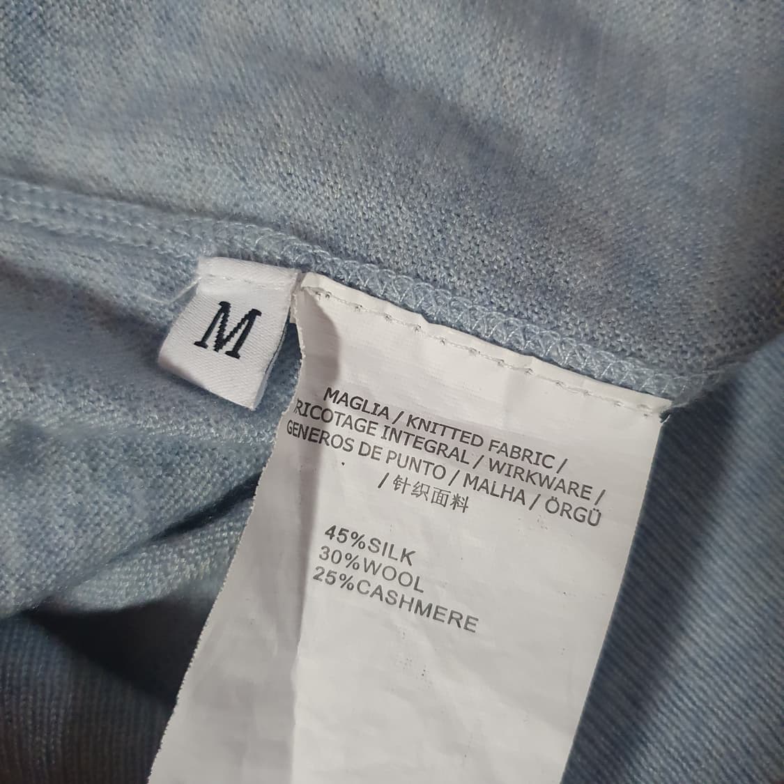 막스마라 울 실크 반팔 니트 M 스카이 상품이미지5
