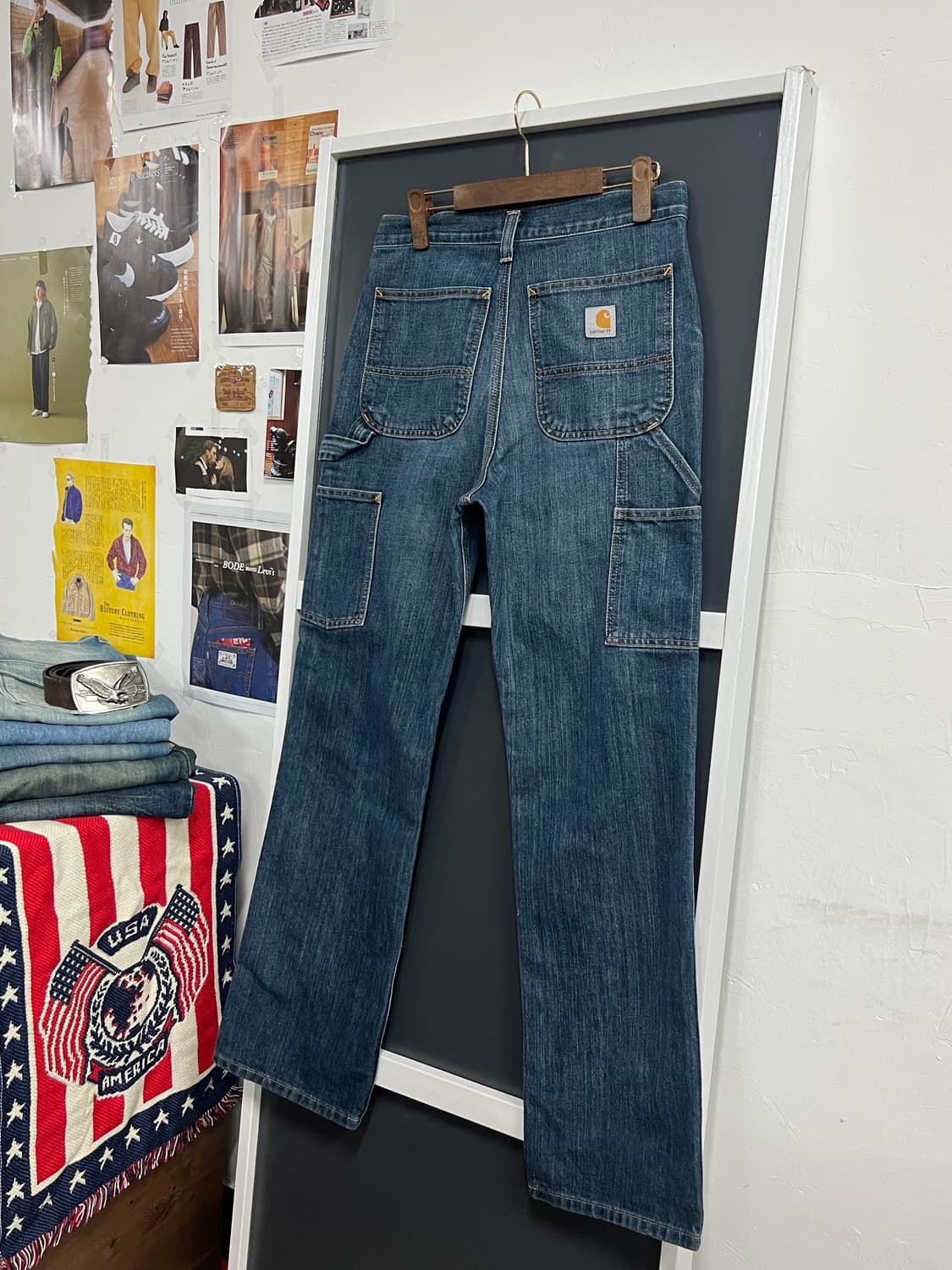 Carhartt 칼하트 릴렉스드 핏 카펜터 데님 팬츠 상품이미지1