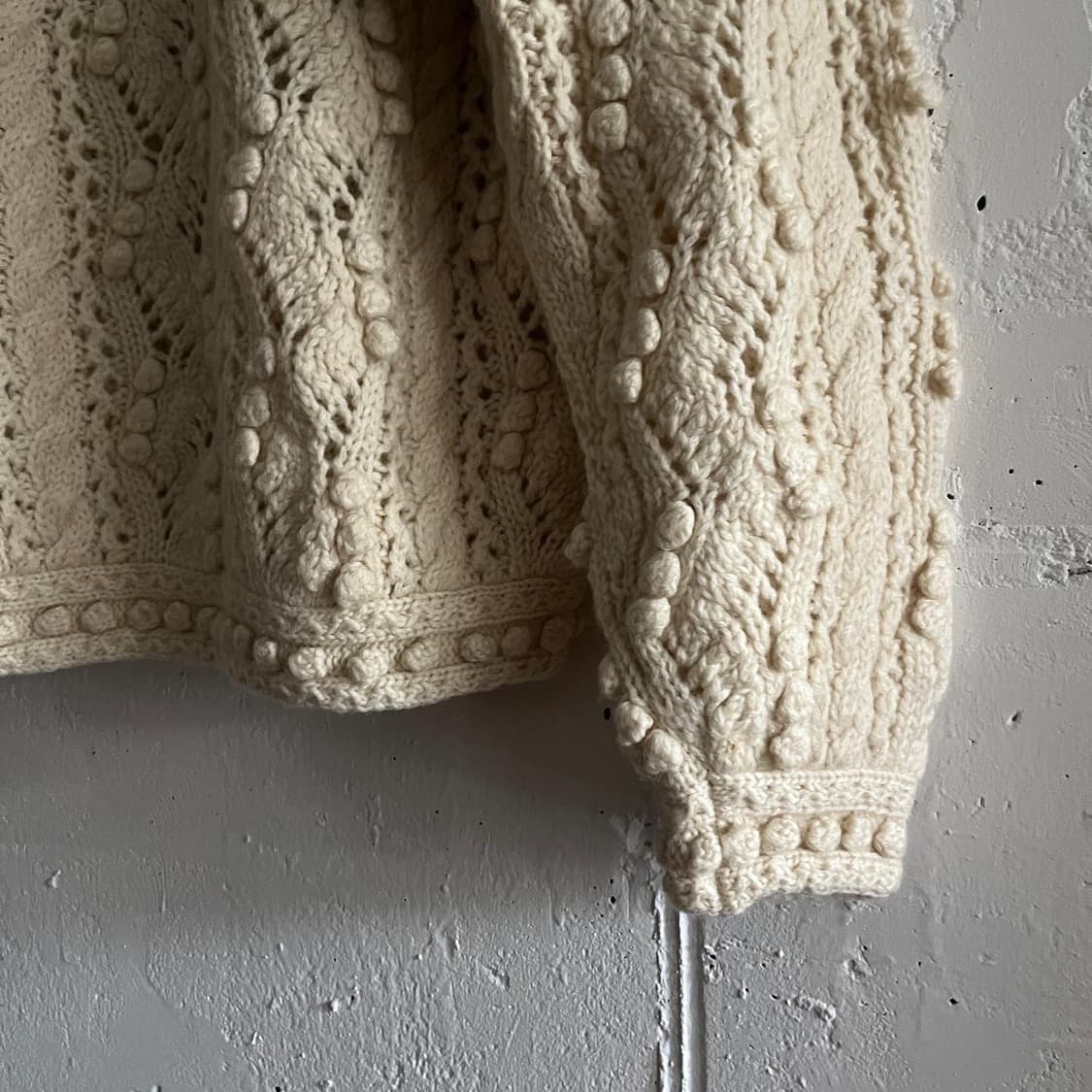 크림색 뜨개 가디건 상품이미지6