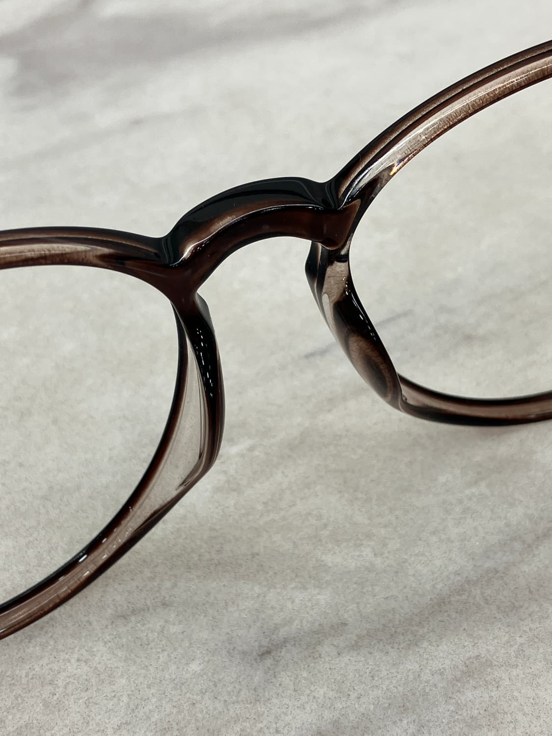 카라 KARRA 브라운 와이드 라운드 빅 뿔테 안경 상품이미지4