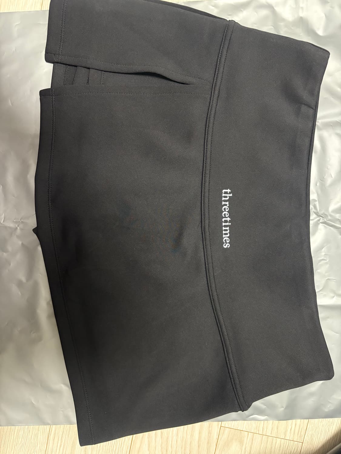 쓰리타임즈 Athletic slit skirt black (M) 상품이미지4